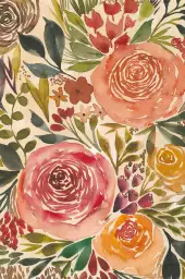 Roses merveilleuses - tableau peinture fleurs