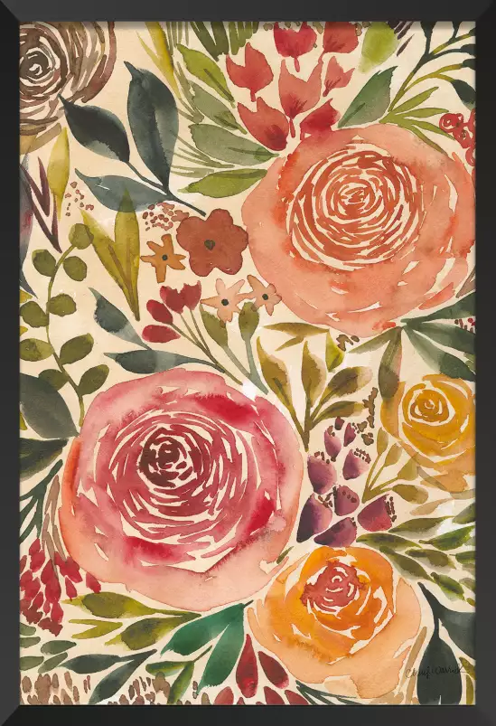 Roses merveilleuses - tableau peinture fleurs