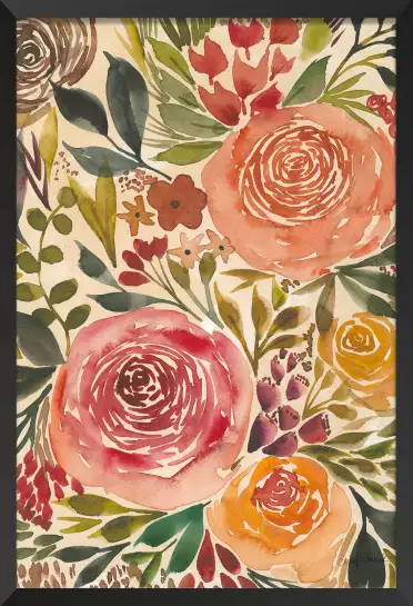 Roses merveilleuses - tableau peinture fleurs