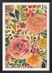 Roses merveilleuses - tableau peinture fleurs