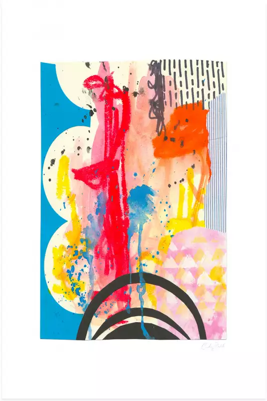 Couleurs en fusion - poster art abstrait