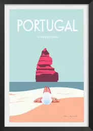 Plage au portugal - affiche mer