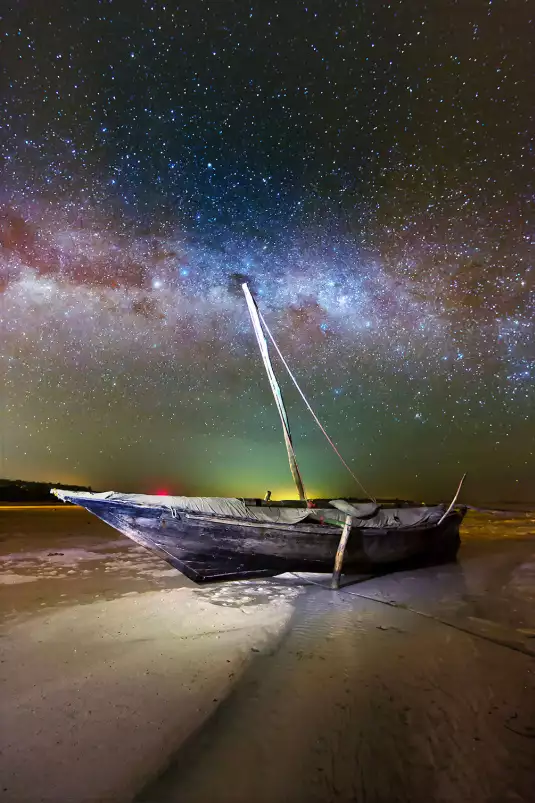 Zanzibar boat - tableau paysage mer