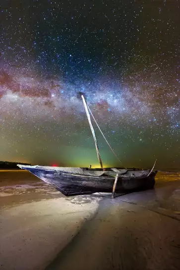 Zanzibar boat - tableau paysage mer