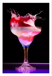 Cocktail rose - poster cocktail