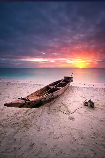Zanzibar sunset - poster bateau
