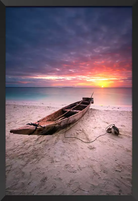 Zanzibar sunset - poster bateau