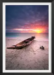 Zanzibar sunset - poster bateau