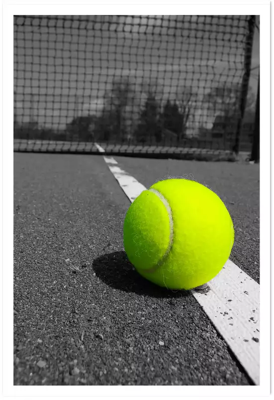 Tennis balle jaune - tableau sport