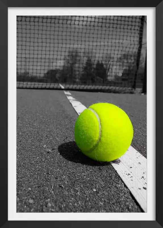 Tennis balle jaune - tableau sport