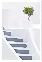 Escalier blanc paros - grece paysage