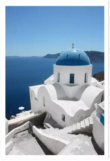 Dôme bleu santorin - grece paysage