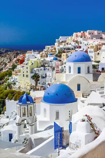 Dôme bleu sur les cyclades - grece paysage