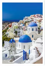 Dôme bleu sur les cyclades - grece paysage