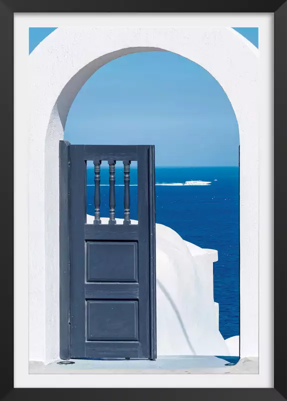 Porte bleue oia - grece paysage