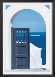 Porte bleue oia - grece paysage