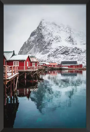 Village de pecheur norvegien - paysage hiver