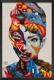 Visage Audrey speechless - poster street art