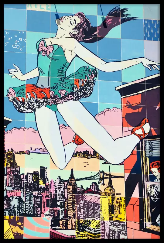 Poster dancer pop art│Toile colorée street art│Deco murale