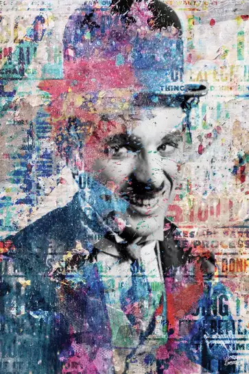 Chaplin - street art tableau