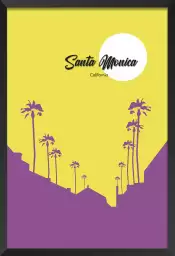 Santa Monica - affiche ville vintage