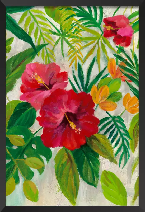 Hibiscus des tropiques - tableau fleur exotique