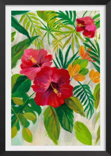 Hibiscus des tropiques - tableau fleur exotique