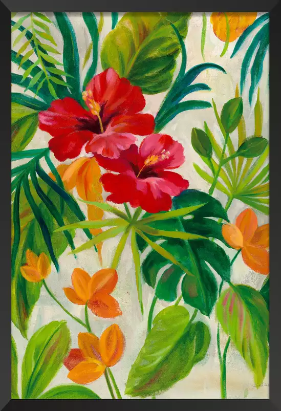 Jardin tropical - tableau fleur exotique