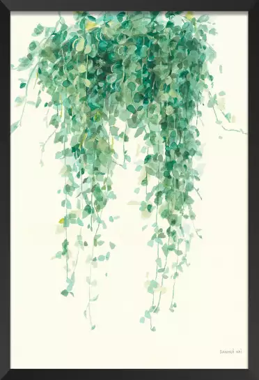 Plante tropicale Ceropegia illustrée - tableau feuillage exotique