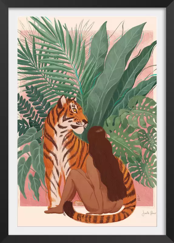 Woman - affiche animaux jungle