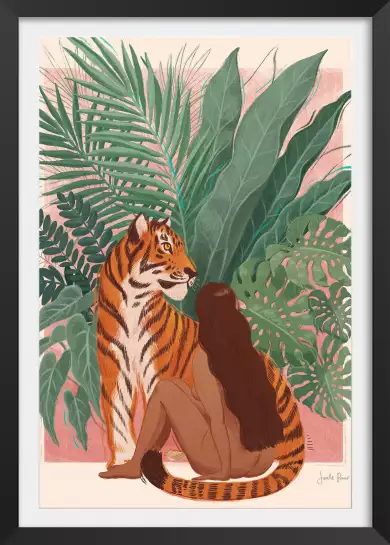 Woman - affiche animaux jungle