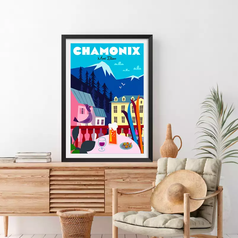 Chamonix Mont Blanc - poster les alpes