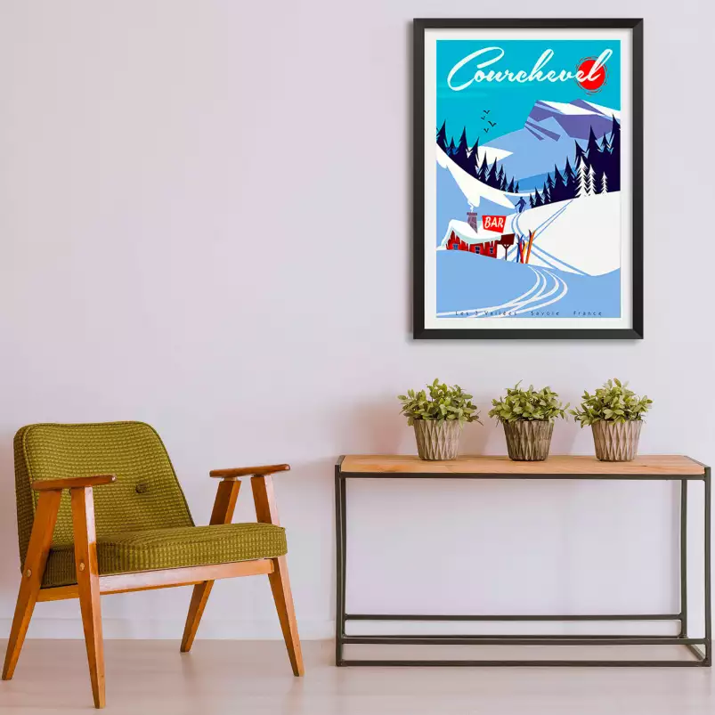 ski Courchevel - poster les alpes