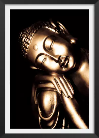 Bouddha sleeping - affiche zen