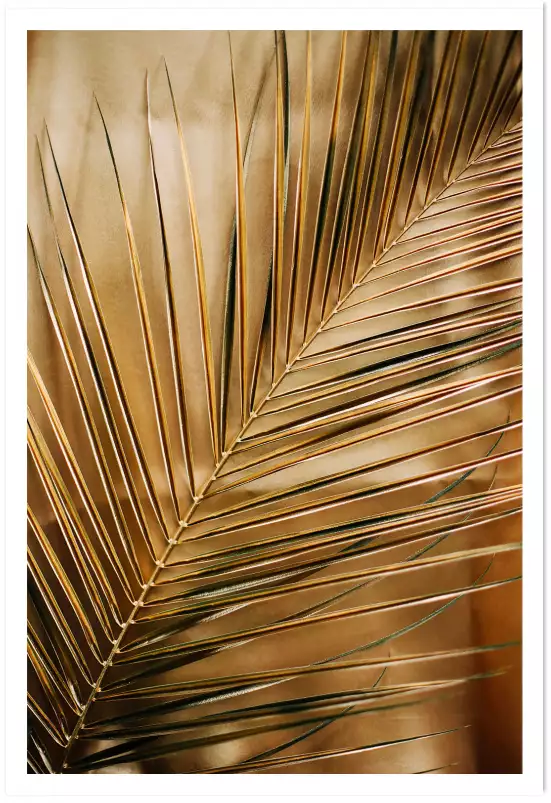 Golden palm - tableau feuillage exotique