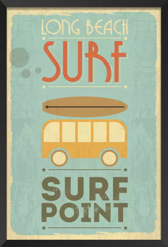 Surf point vintage - affiche surf vintage