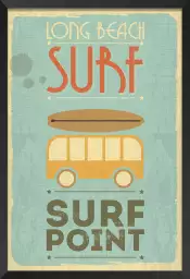 Surf point vintage - affiche surf vintage