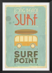 Surf point vintage - affiche surf vintage