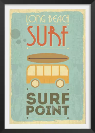 Surf point vintage - affiche surf vintage