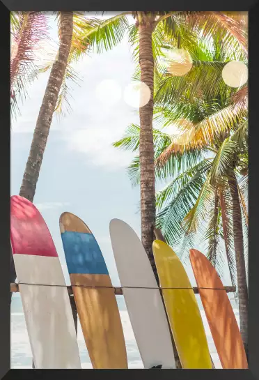 Surf et coconut - poster surf