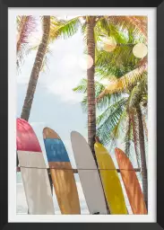 Surf et coconut - poster surf