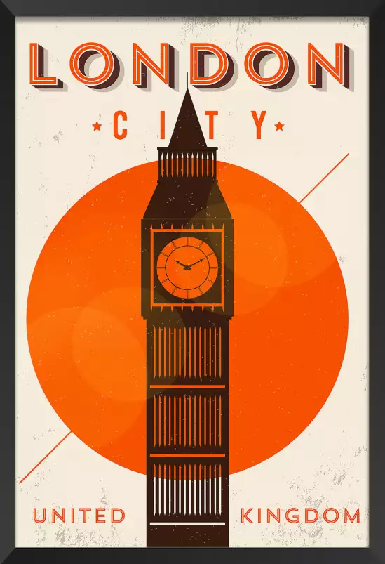 Big Ben - affiche ville vintage