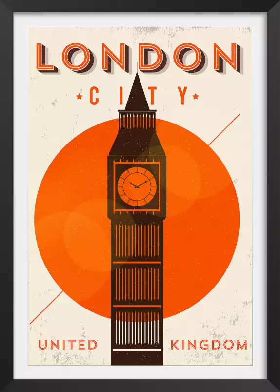 Big Ben - affiche ville vintage