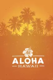 Aloha Hawaï - poster palmiers