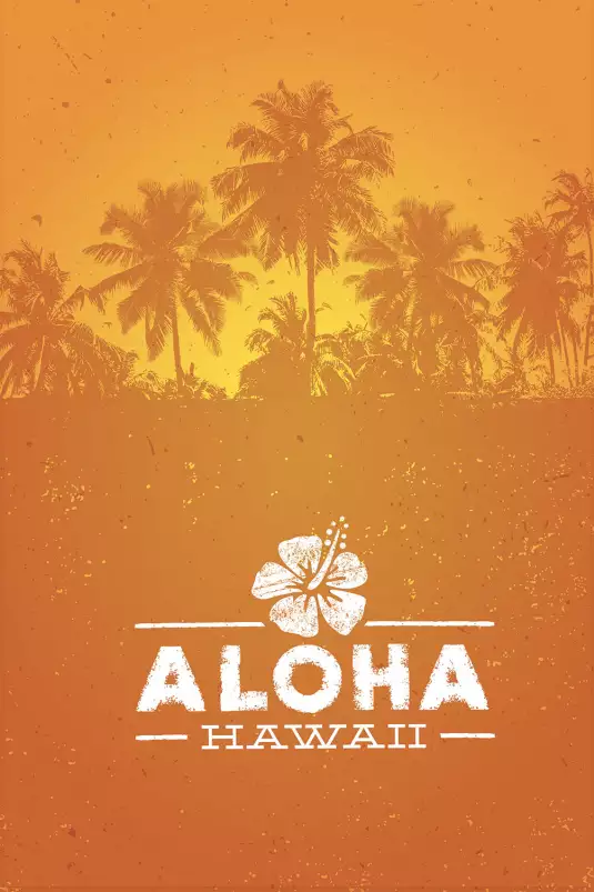 Aloha Hawaï - poster palmiers