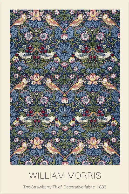 William Morris, Motif The Strawberry Thief - tableau celebre