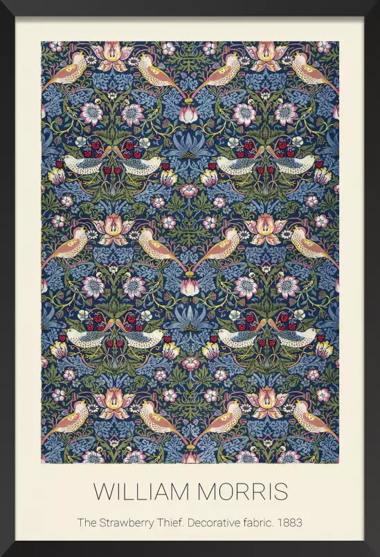 William Morris, Motif The Strawberry Thief - tableau celebre