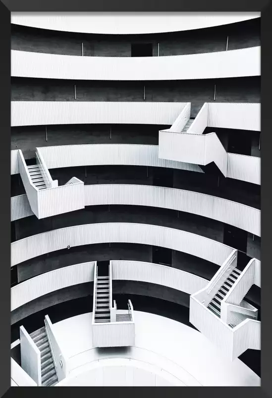 Escalier suspendu - affiche architecture