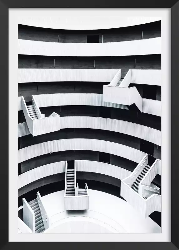 Escalier suspendu - affiche architecture