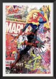 Tableau Illustration Graffiti Marvel- Pop art et street art